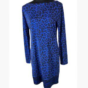 Michael Michael Kors Cheetah Dress in Cobalt  Size M EUC